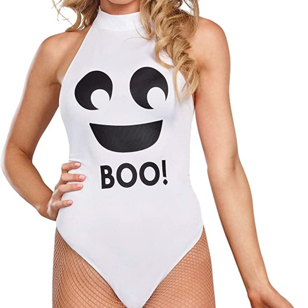 Women's Dreamgirl Boo Dy Suit Ghost Bodysuit